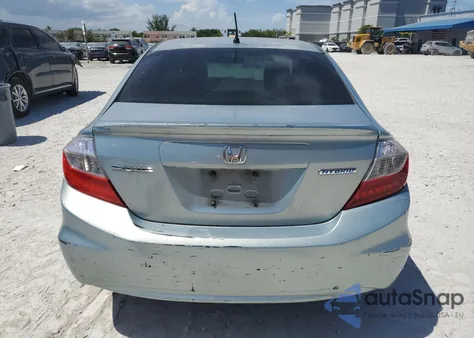 2012 Honda Civic Hybrid L from USA, damaged, VIN JHMFB4F37CS002672